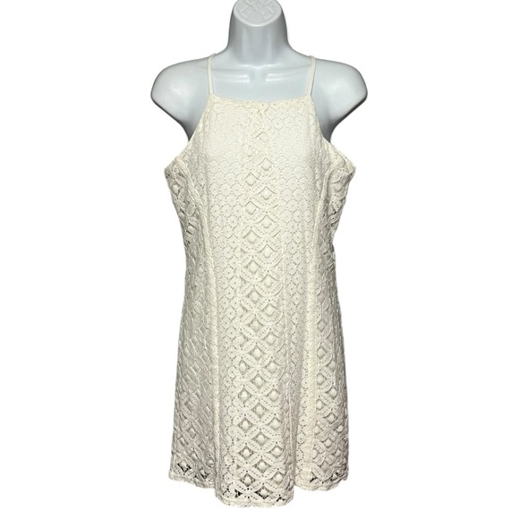Paper Crane Floral Lace Mini Dress White Small - Picture 1 of 10